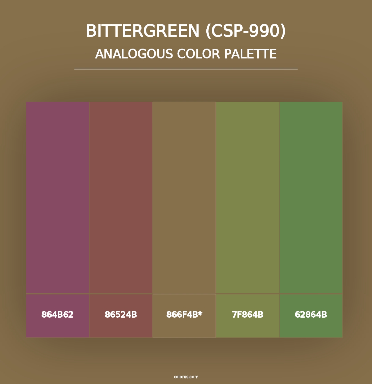 Bittergreen (CSP-990) - Analogous Color Palette