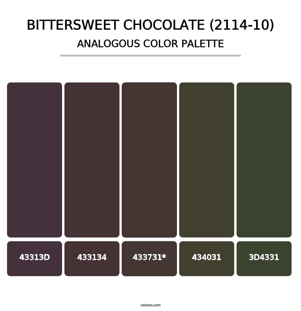 Bittersweet Chocolate (2114-10) - Analogous Color Palette