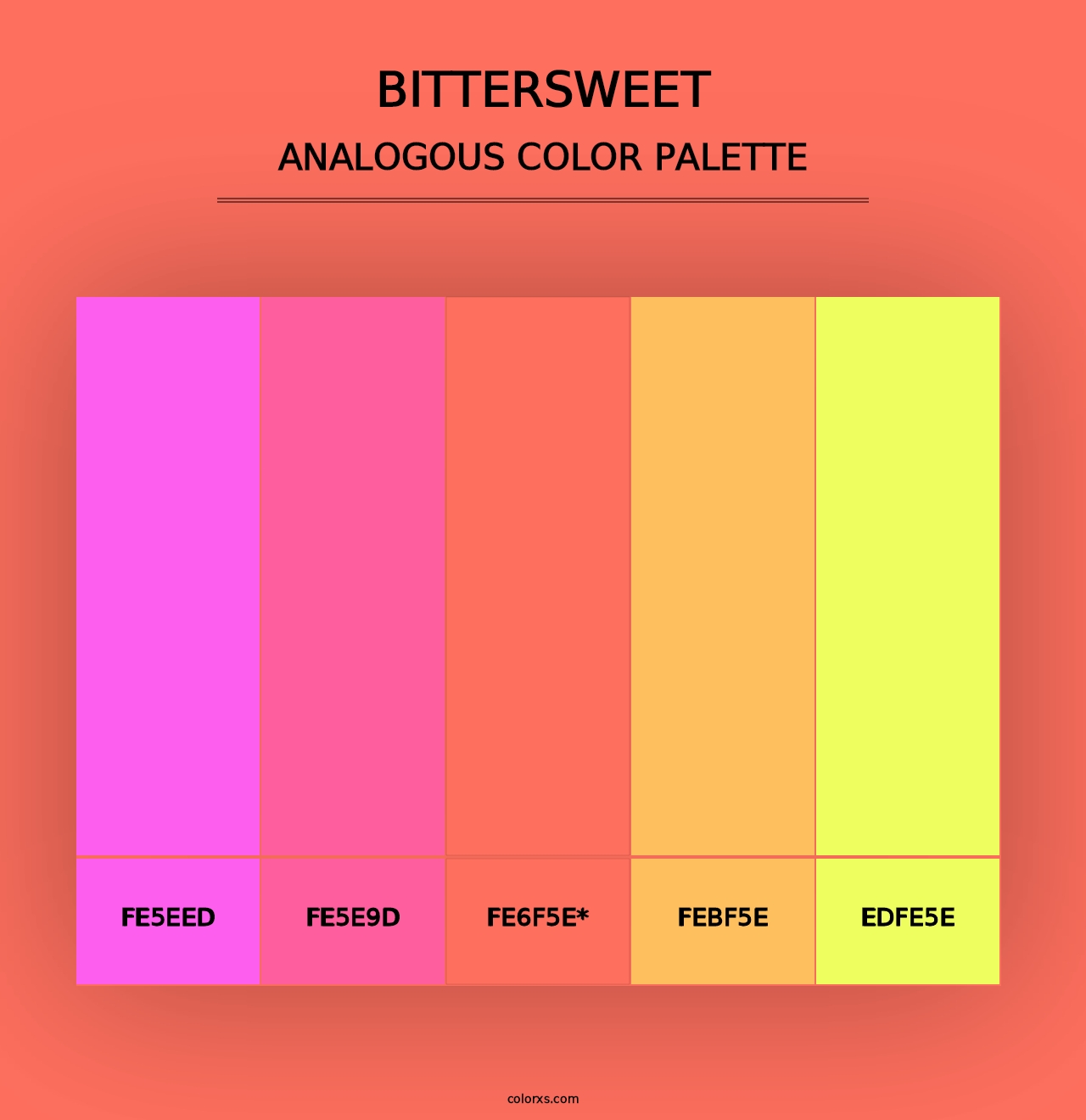 Bittersweet - Analogous Color Palette