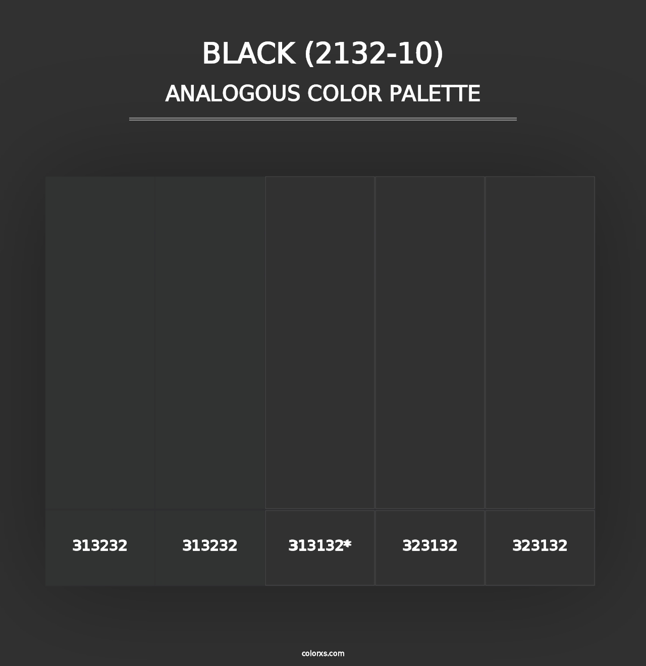 Black (2132-10) - Analogous Color Palette