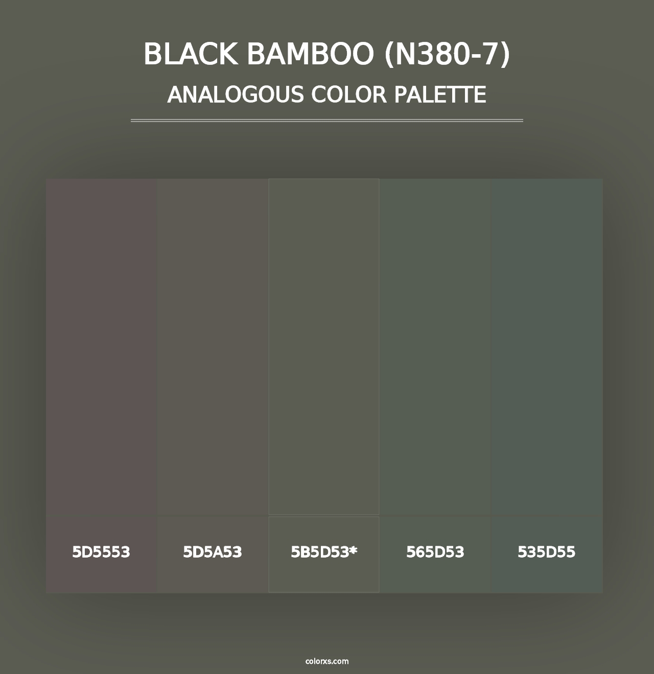 Black Bamboo (N380-7) - Analogous Color Palette