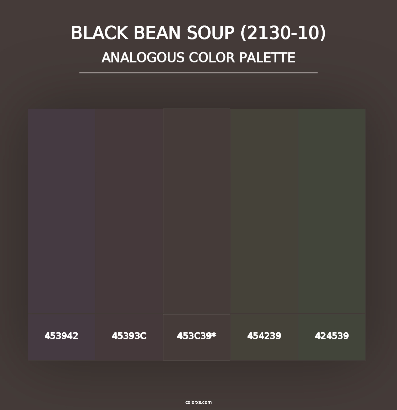 Black Bean Soup (2130-10) - Analogous Color Palette