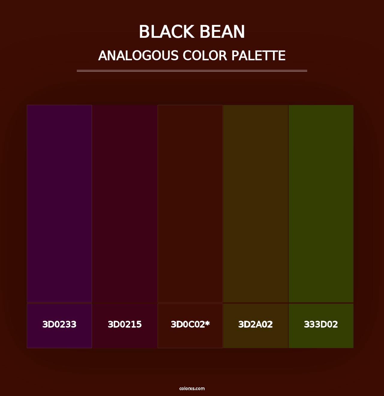 Black Bean - Analogous Color Palette