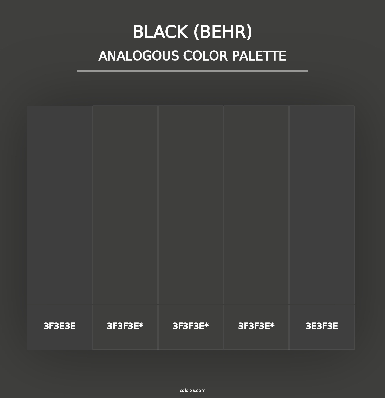 Black (Behr) - Analogous Color Palette