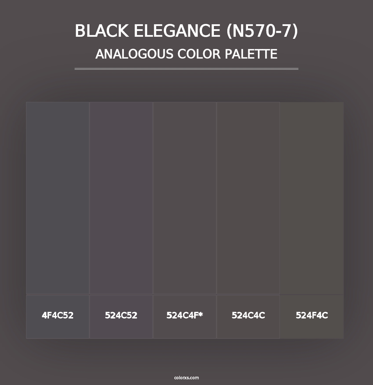 Black Elegance (N570-7) - Analogous Color Palette