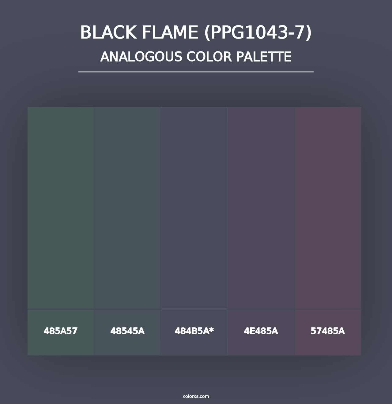 Black Flame (PPG1043-7) - Analogous Color Palette