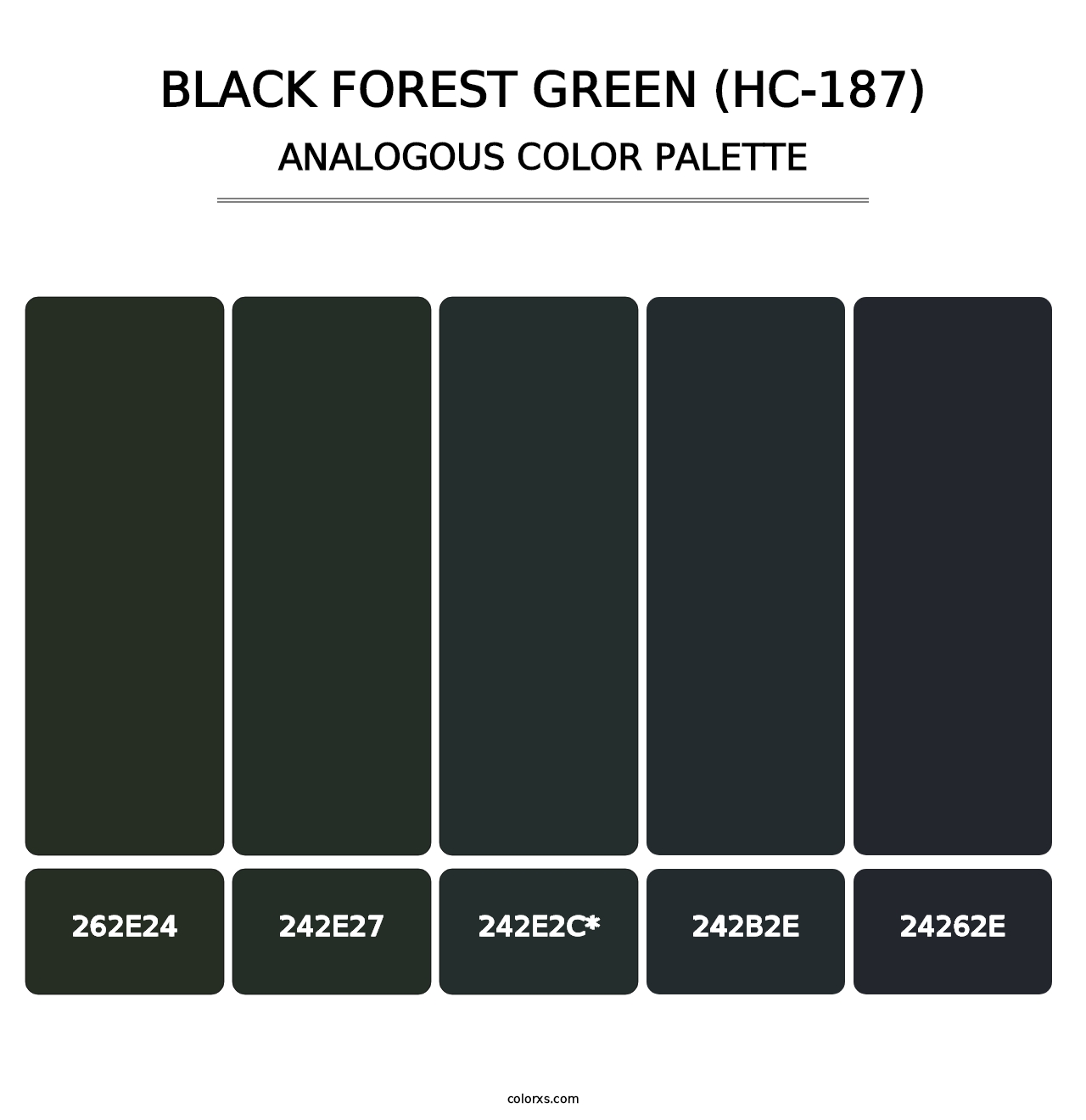 Black Forest Green (HC-187) - Analogous Color Palette