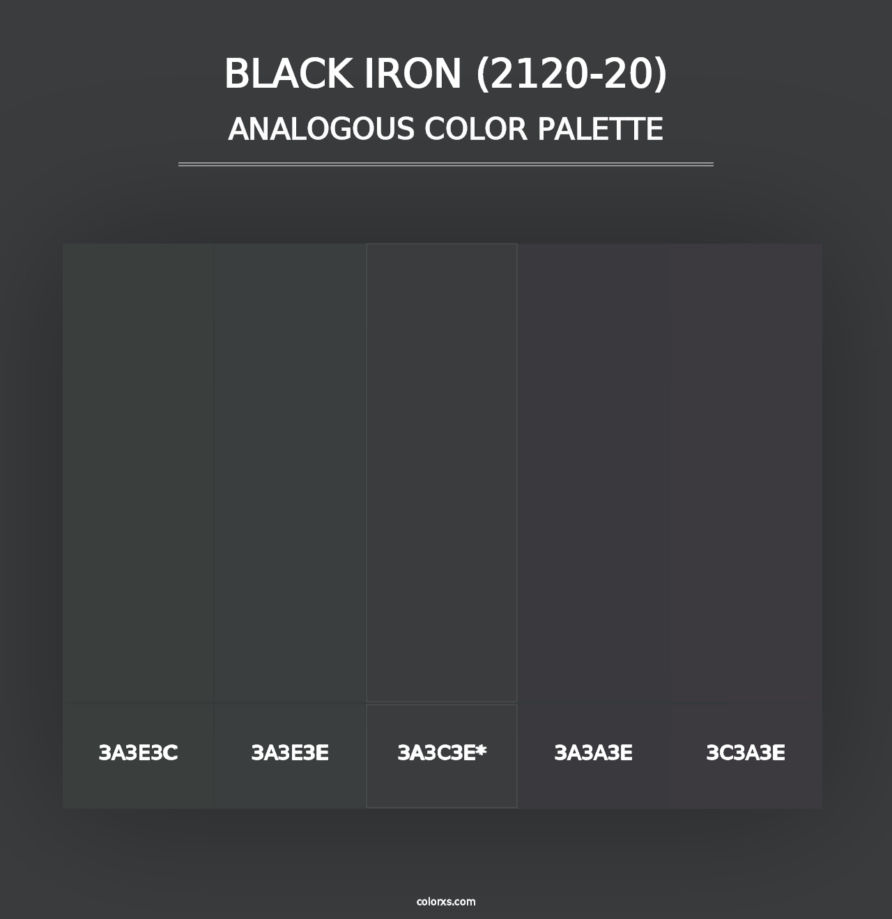 Black Iron (2120-20) - Analogous Color Palette