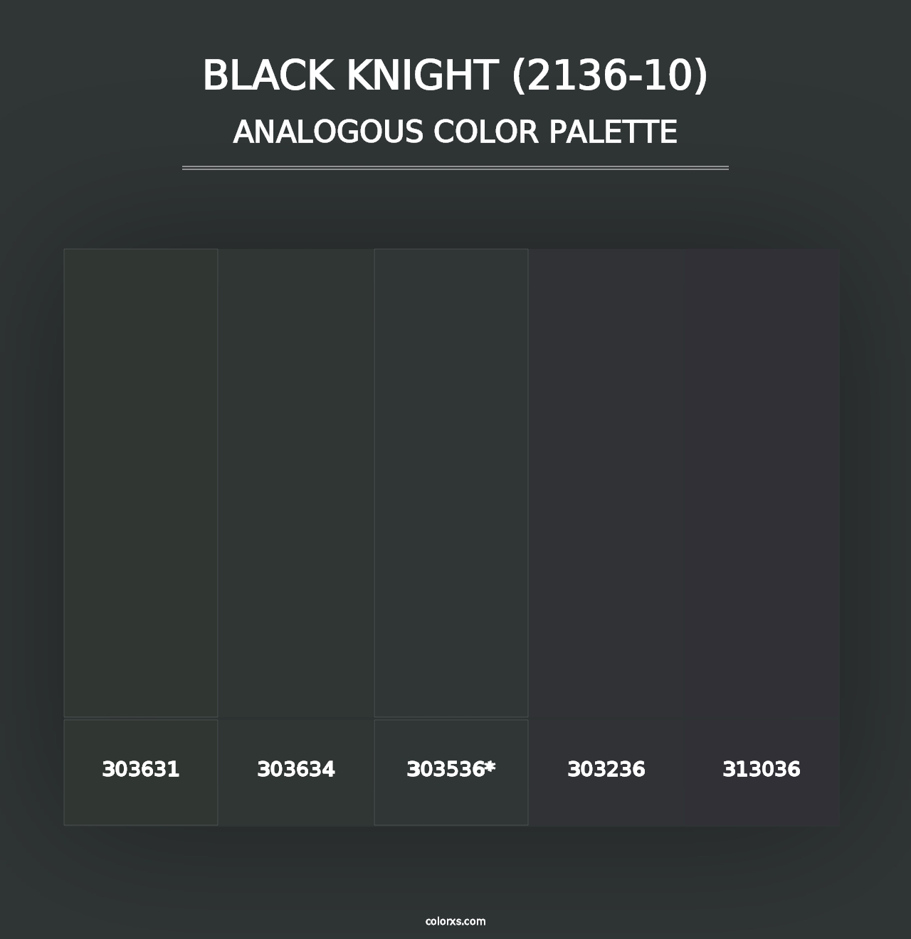 Black Knight (2136-10) - Analogous Color Palette