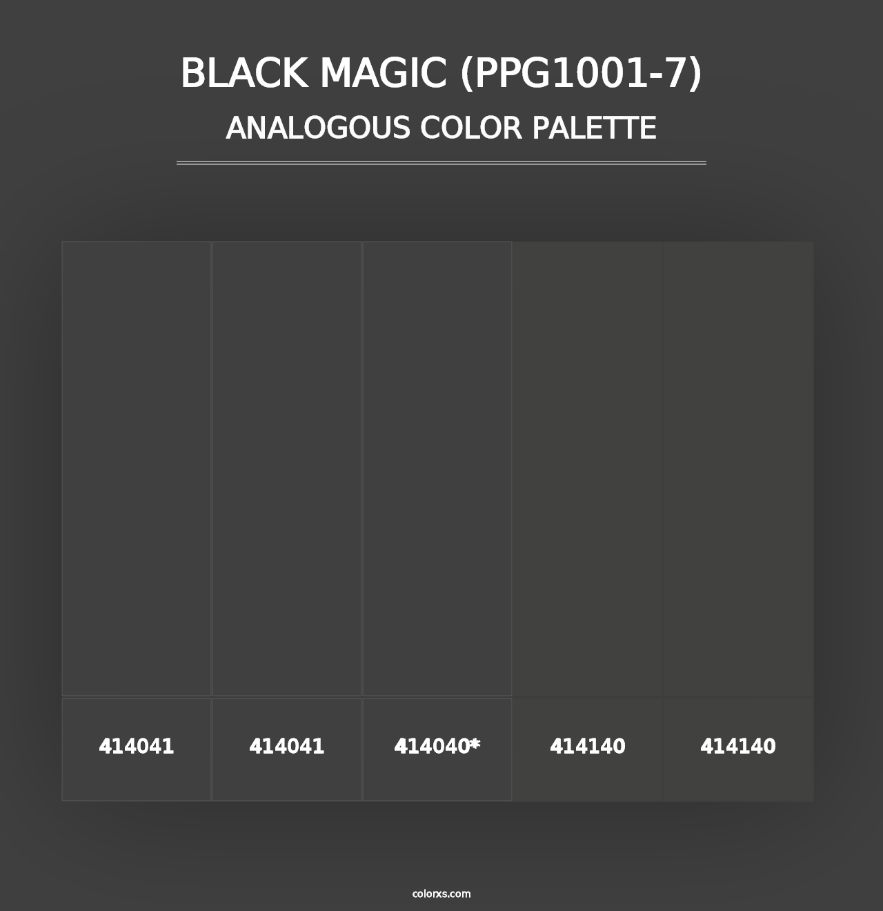 Black Magic (PPG1001-7) - Analogous Color Palette