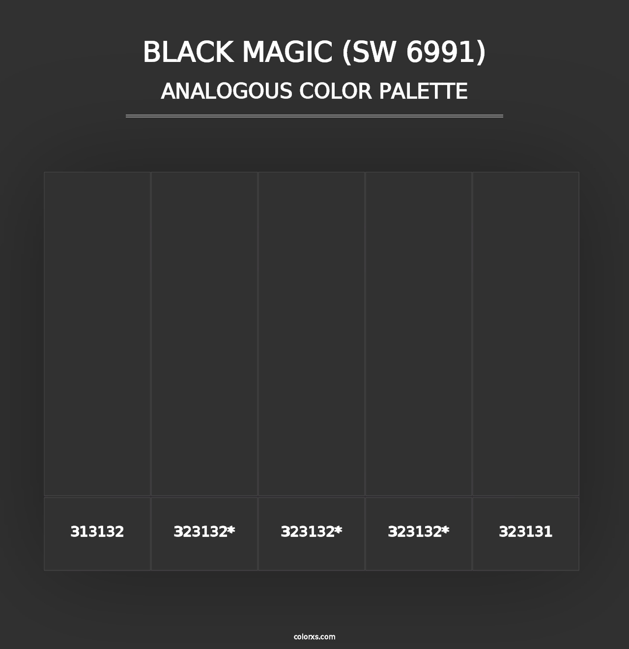 Black Magic (SW 6991) - Analogous Color Palette