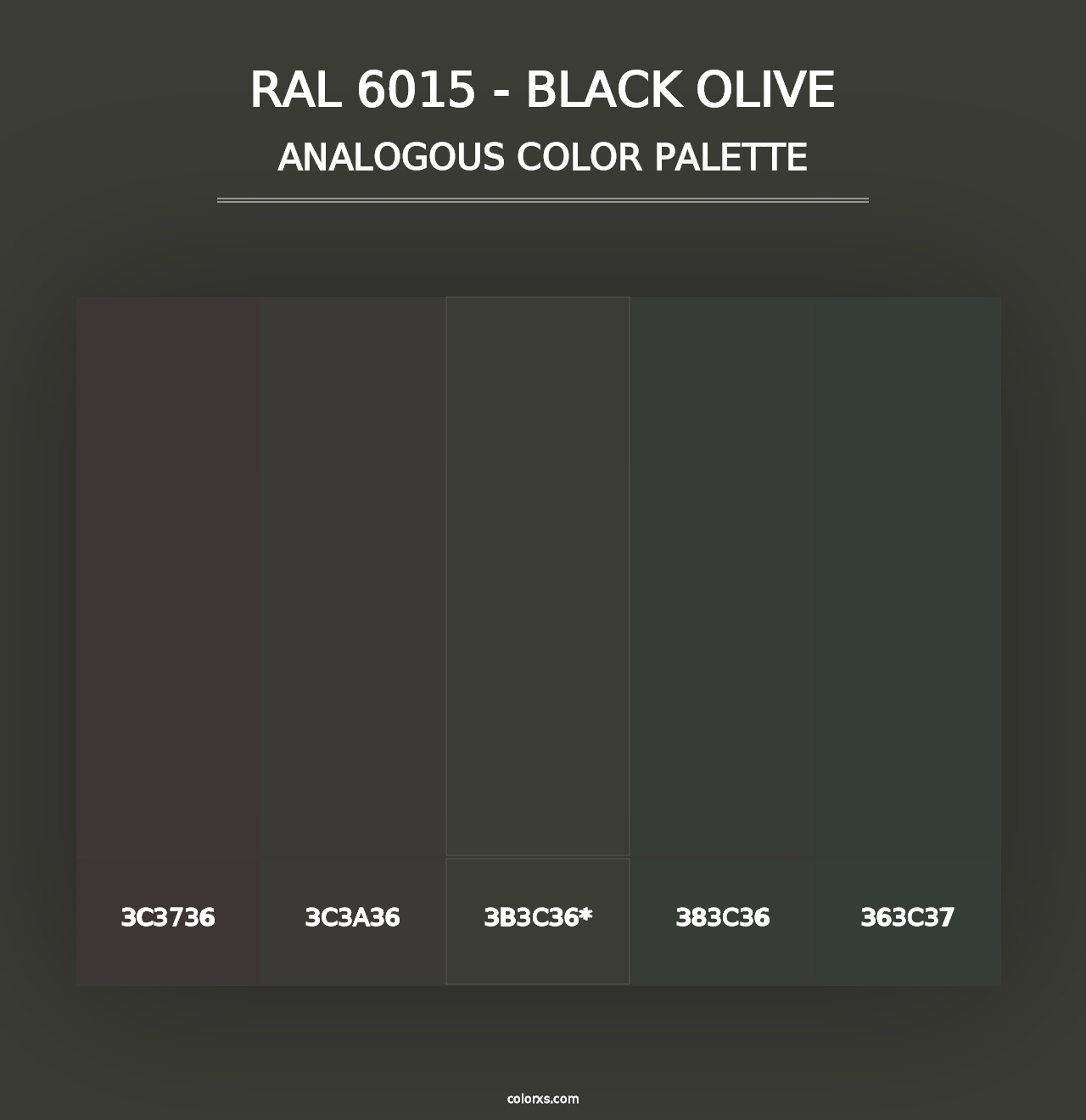 RAL 6015 - Black olive - Analogous Color Palette