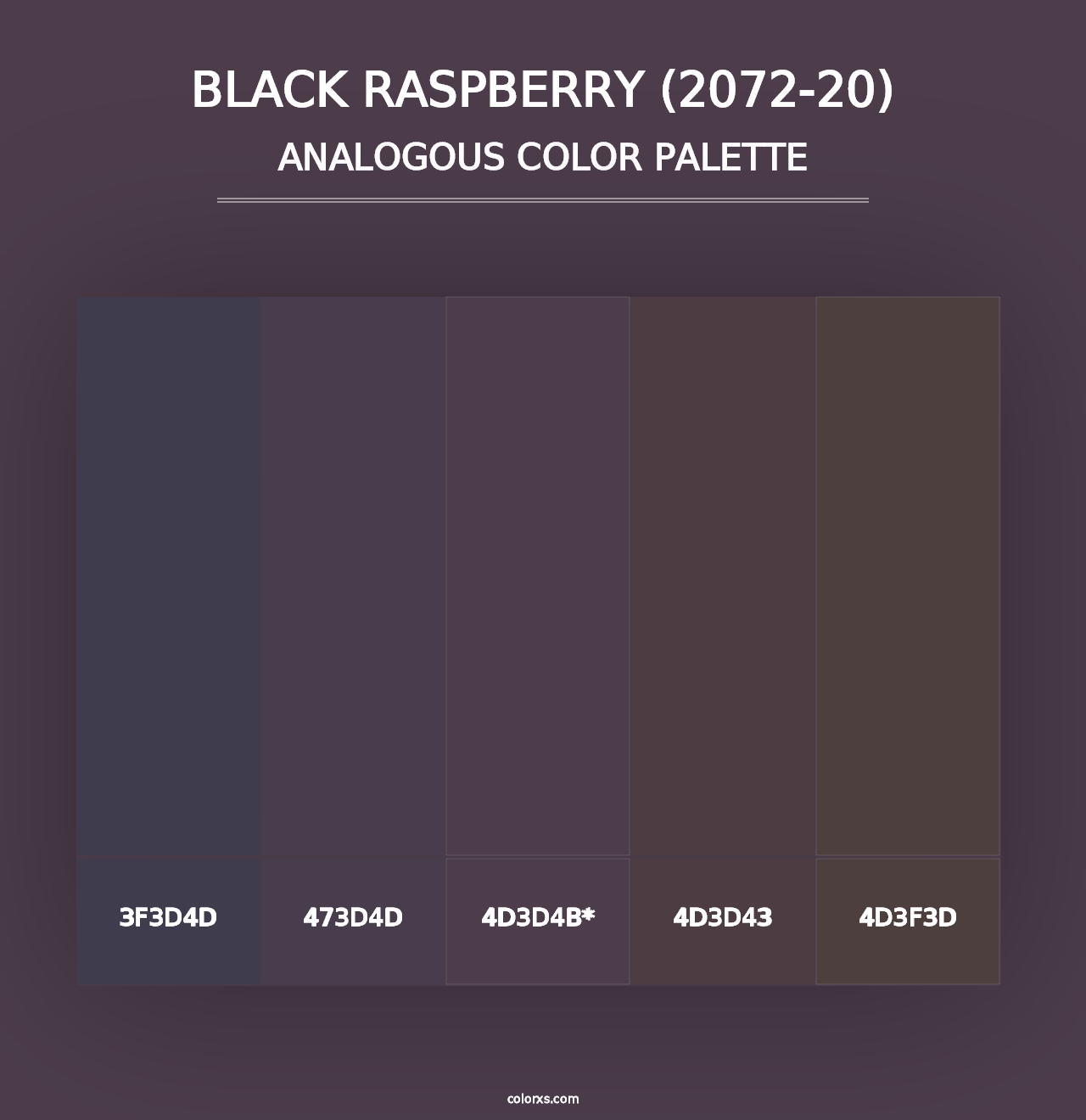 Black Raspberry (2072-20) - Analogous Color Palette