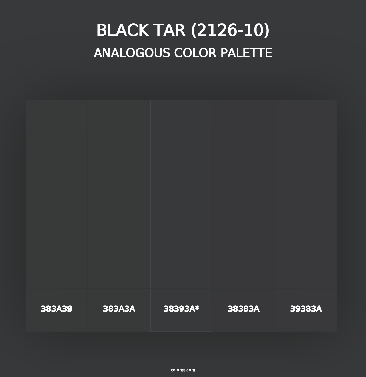 Black Tar (2126-10) - Analogous Color Palette