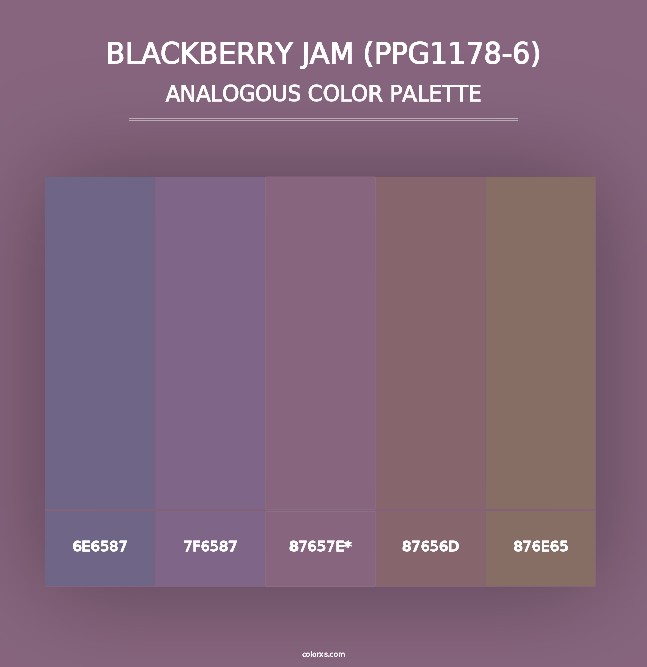 Blackberry Jam (PPG1178-6) - Analogous Color Palette