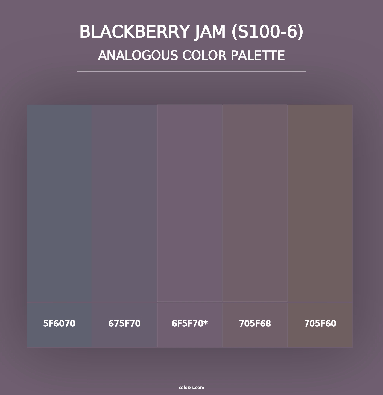 Blackberry Jam (S100-6) - Analogous Color Palette