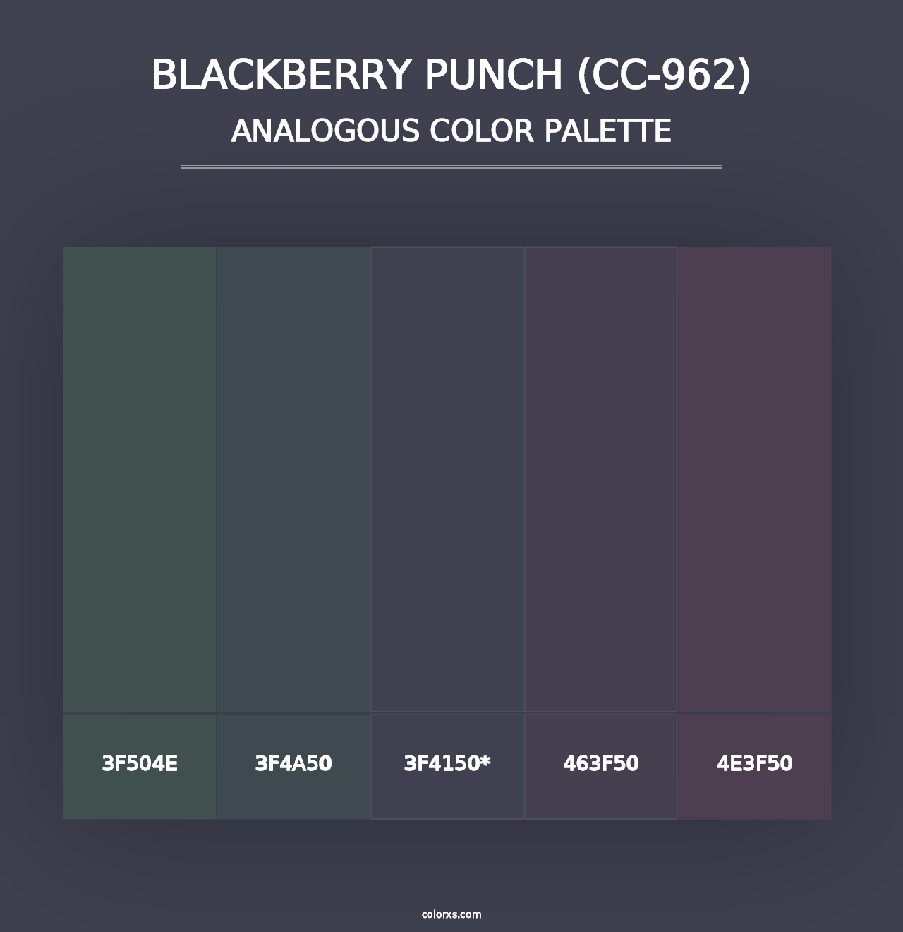 Blackberry Punch (CC-962) - Analogous Color Palette