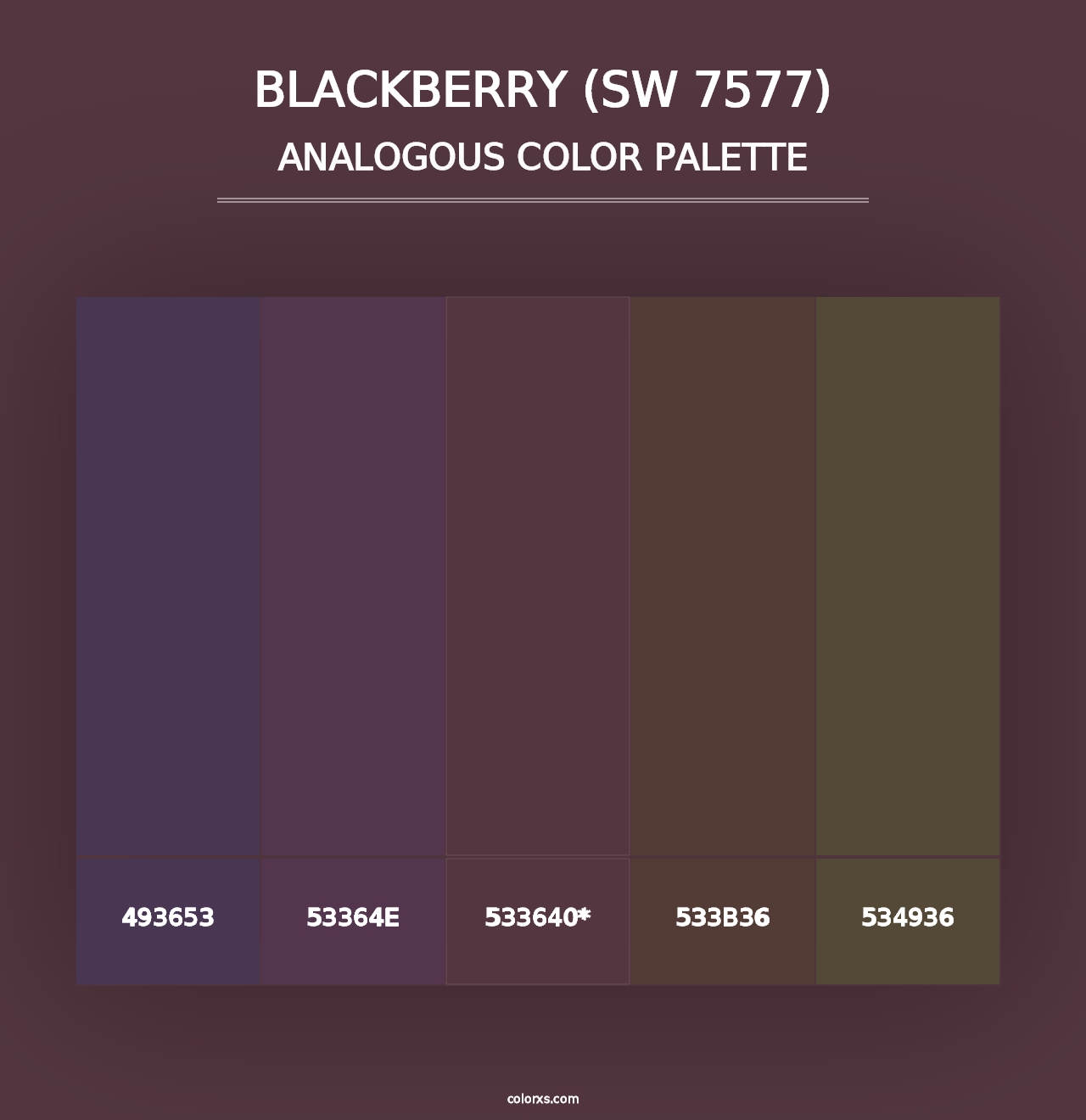 Blackberry (SW 7577) - Analogous Color Palette