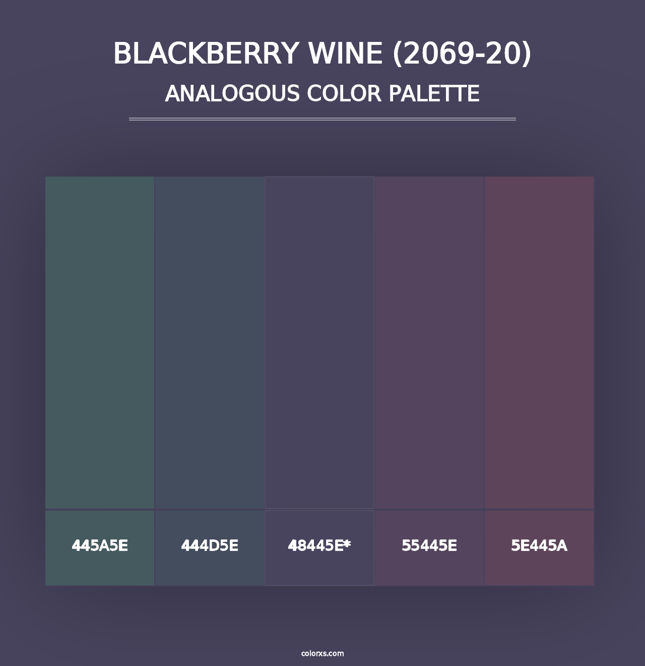 Blackberry Wine (2069-20) - Analogous Color Palette