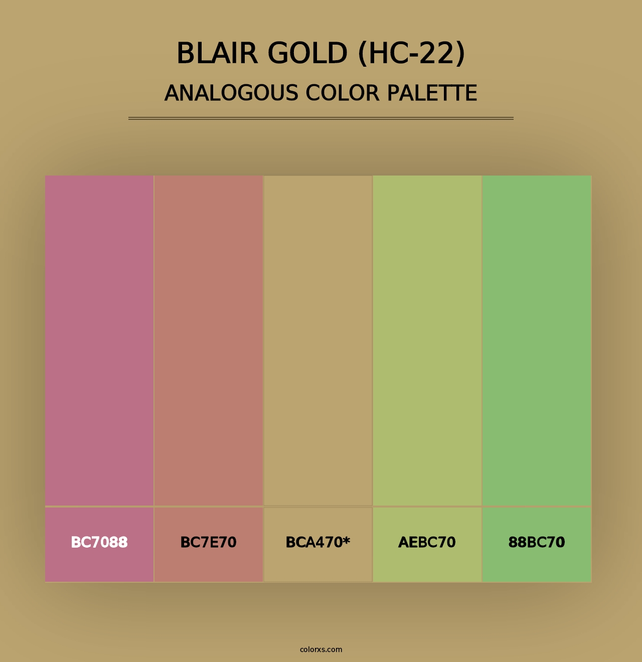 Blair Gold (HC-22) - Analogous Color Palette