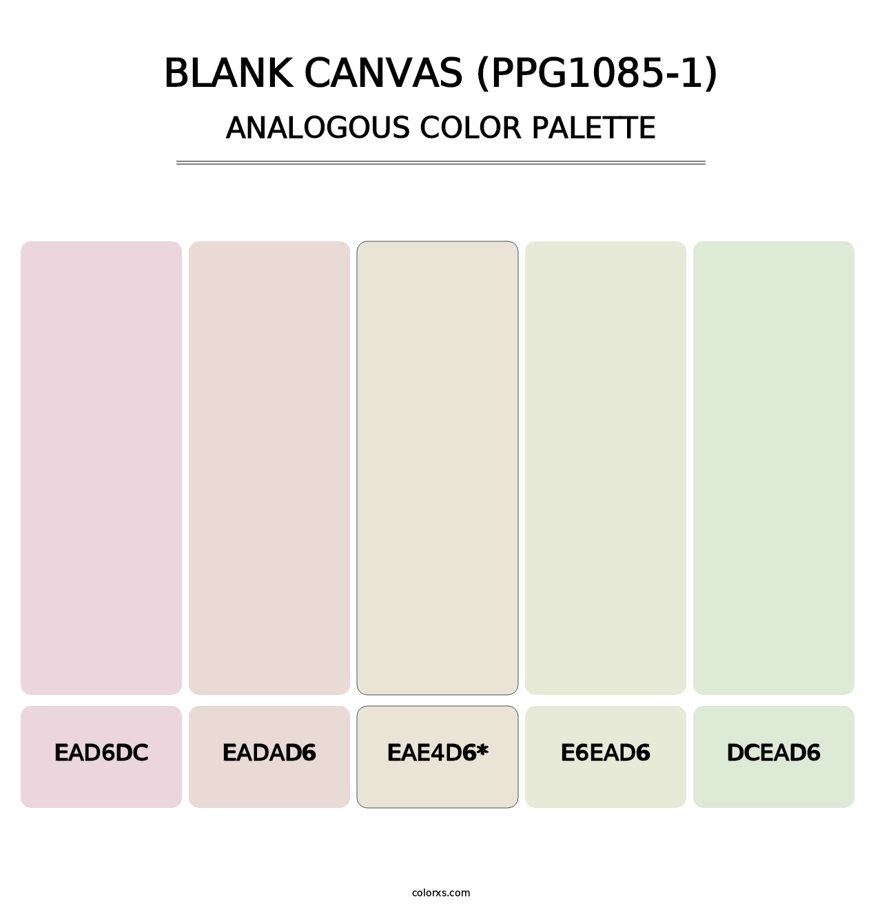 Blank Canvas (PPG1085-1) - Analogous Color Palette