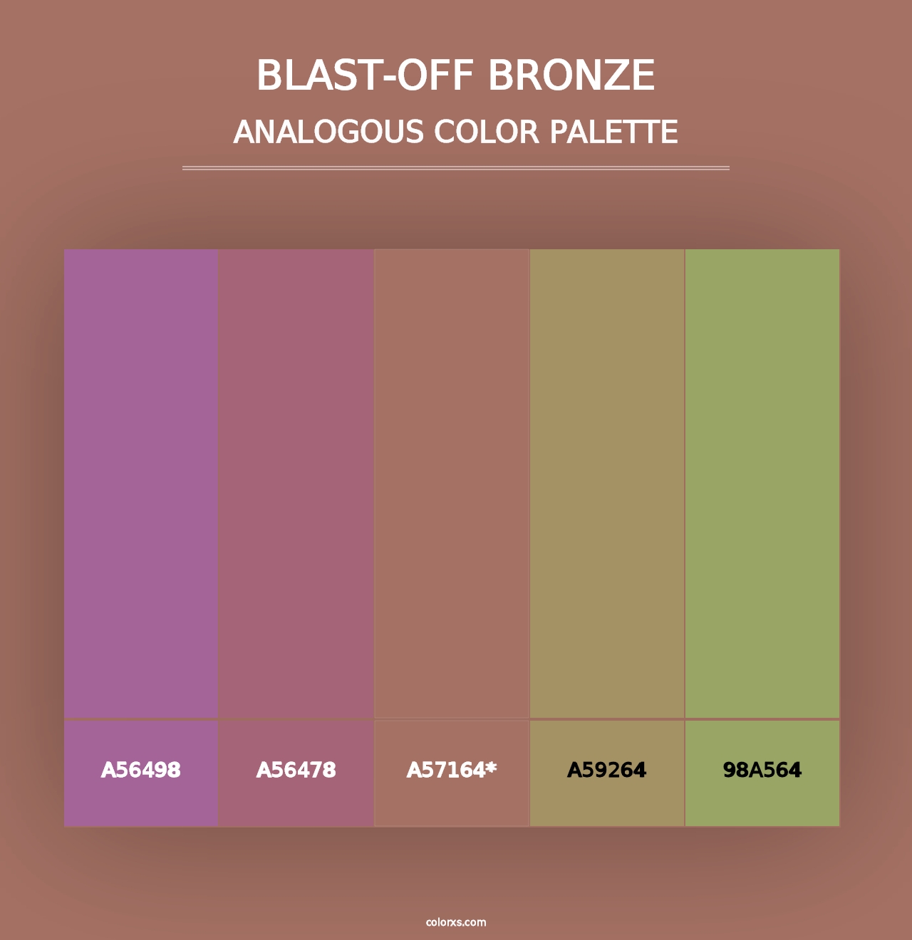 Blast-Off Bronze - Analogous Color Palette