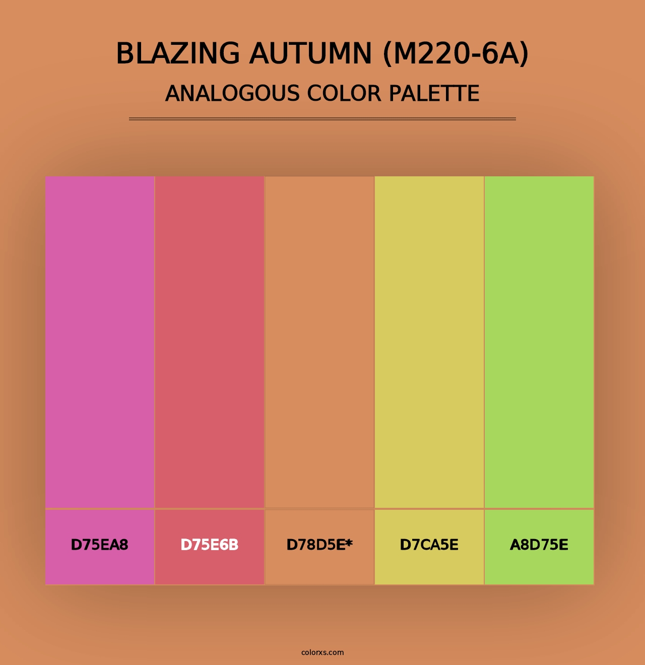 Blazing Autumn (M220-6A) - Analogous Color Palette