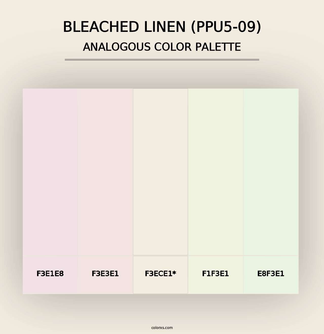 Bleached Linen (PPU5-09) - Analogous Color Palette