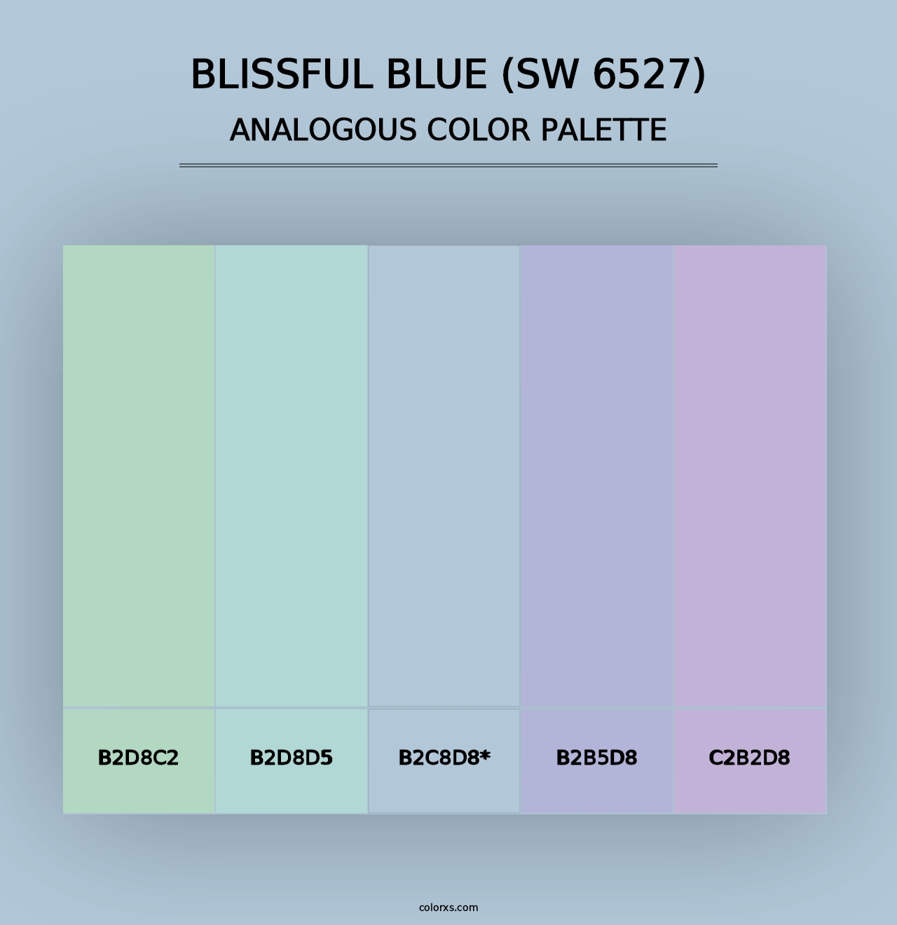 Blissful Blue (SW 6527) - Analogous Color Palette