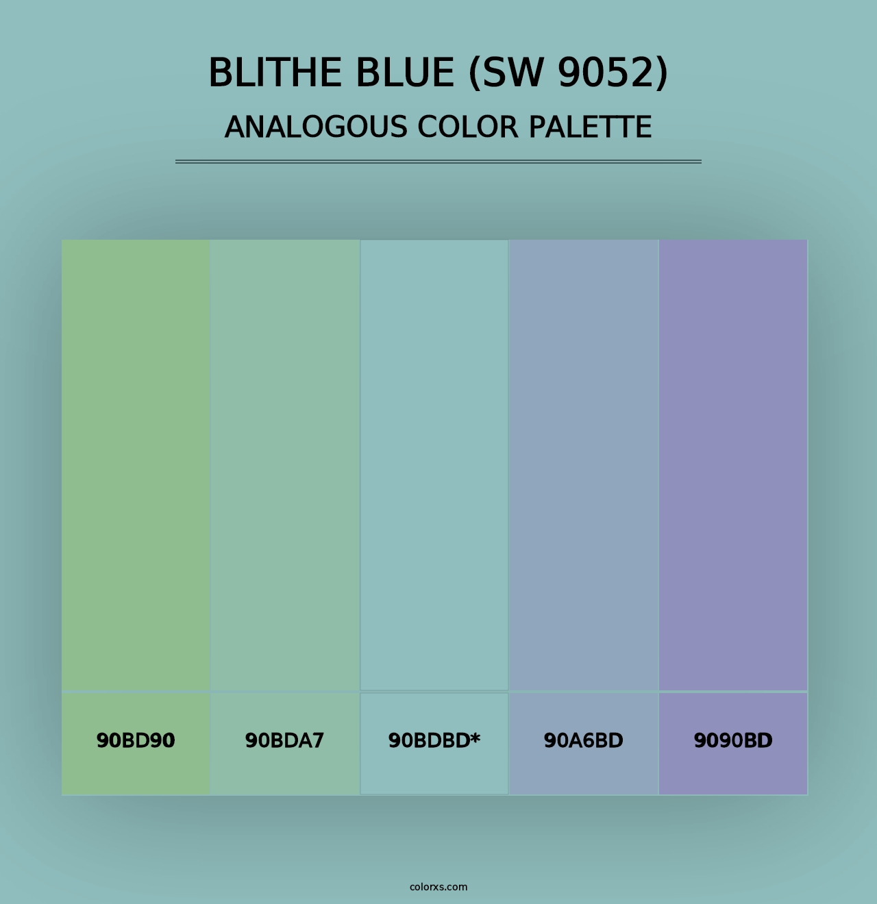 Blithe Blue (SW 9052) - Analogous Color Palette