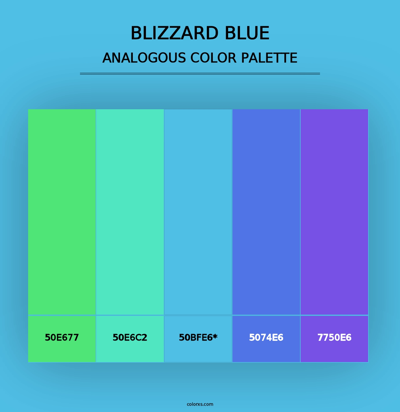 Blizzard Blue - Analogous Color Palette