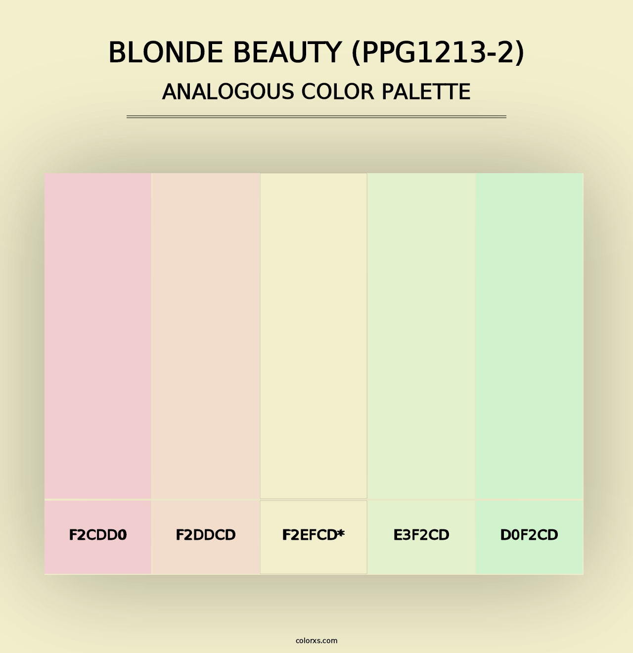 Blonde Beauty (PPG1213-2) - Analogous Color Palette