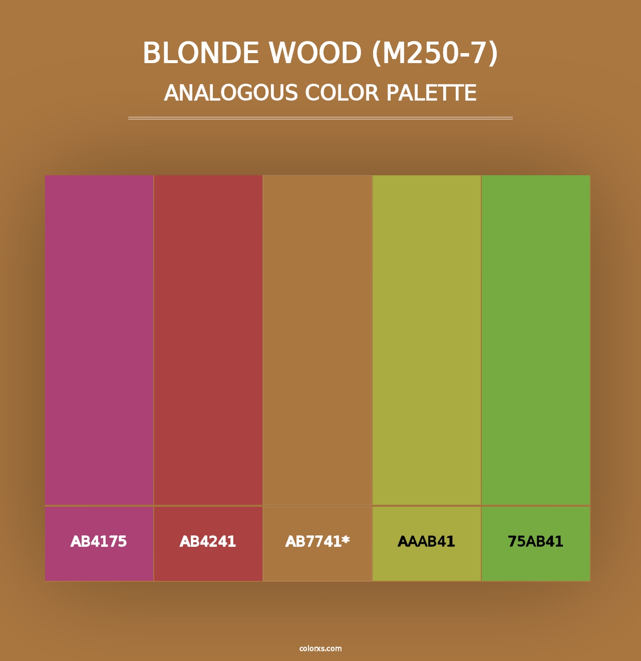 Blonde Wood (M250-7) - Analogous Color Palette