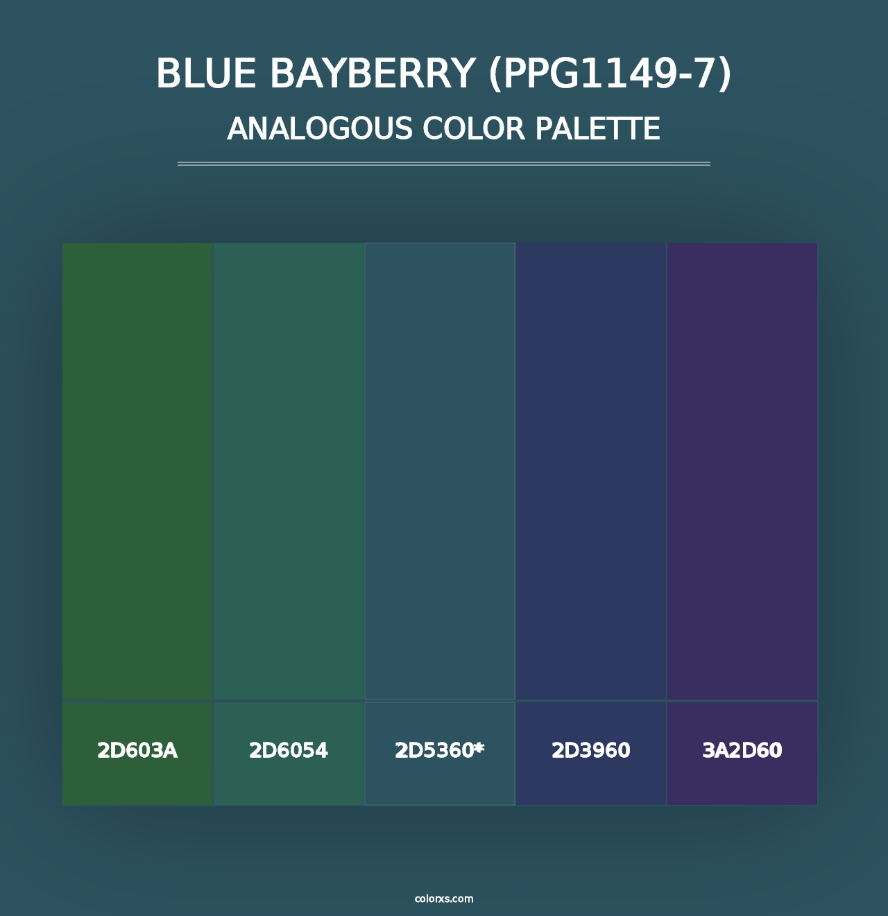 Blue Bayberry (PPG1149-7) - Analogous Color Palette