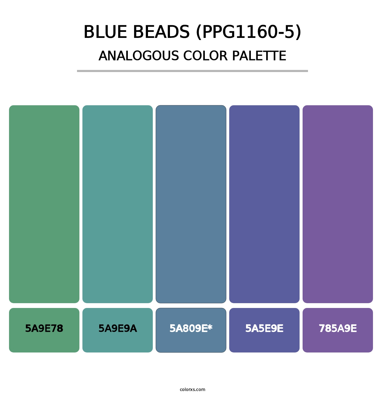 Blue Beads (PPG1160-5) - Analogous Color Palette