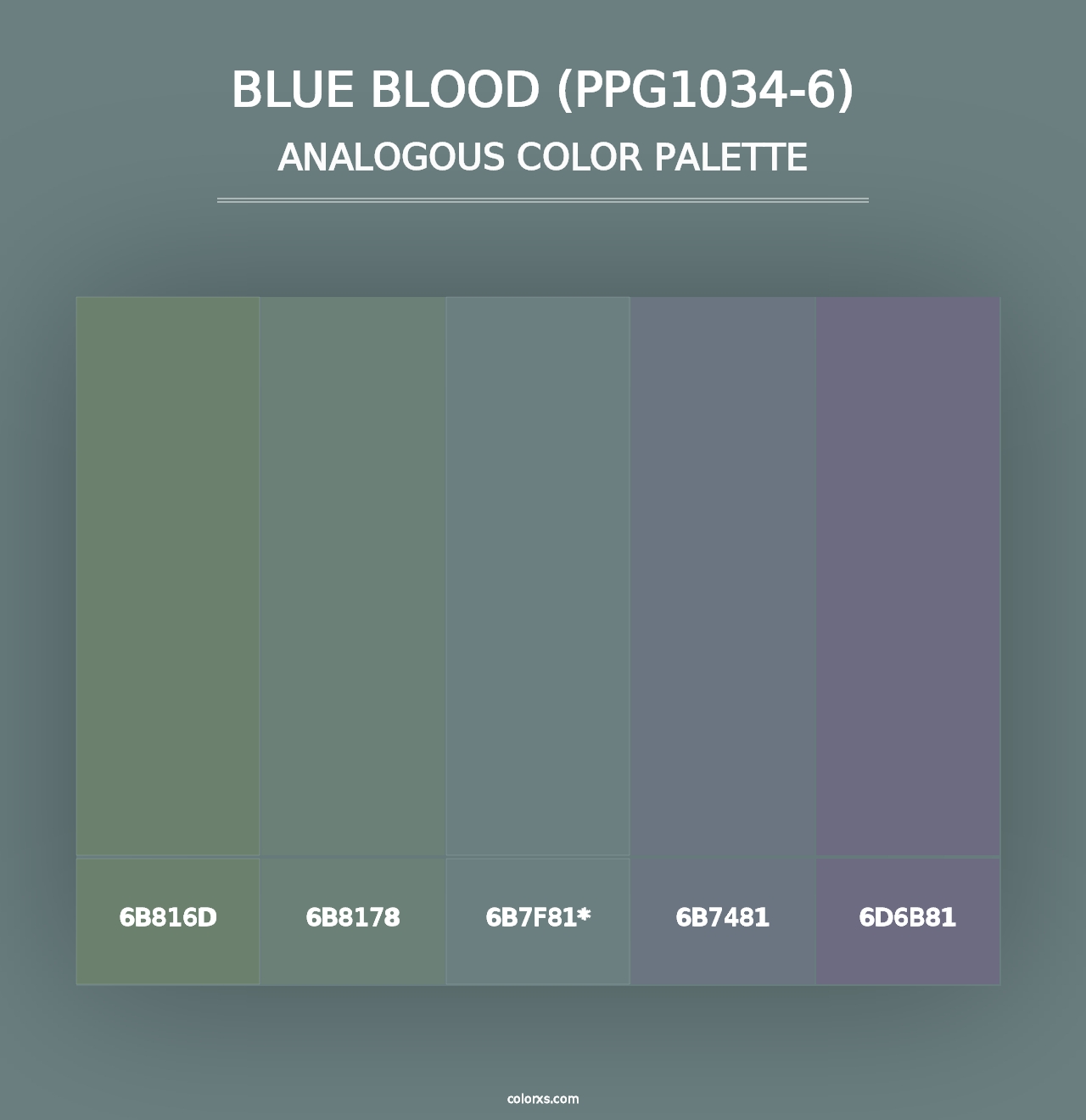 Blue Blood (PPG1034-6) - Analogous Color Palette