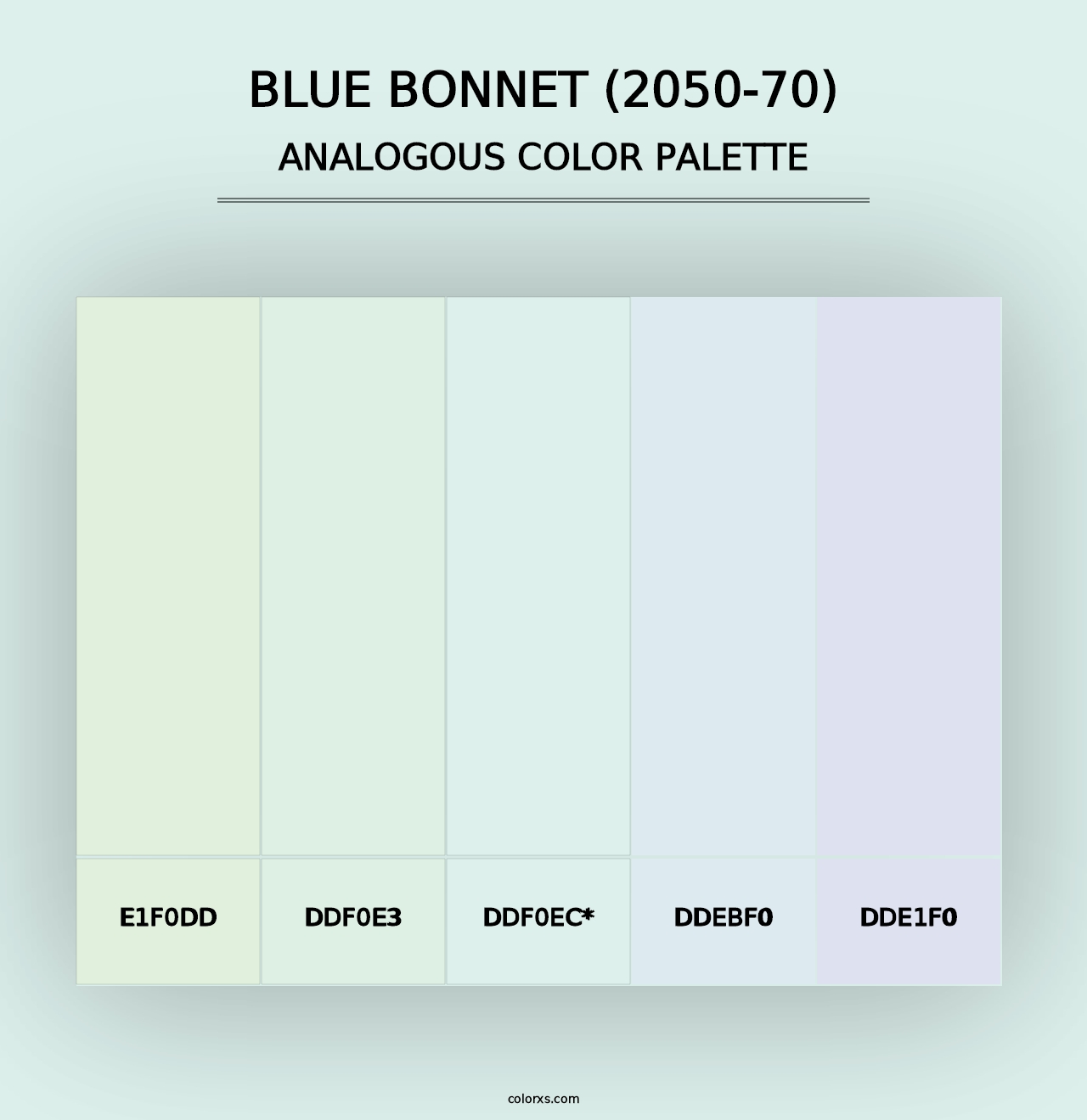 Blue Bonnet (2050-70) - Analogous Color Palette