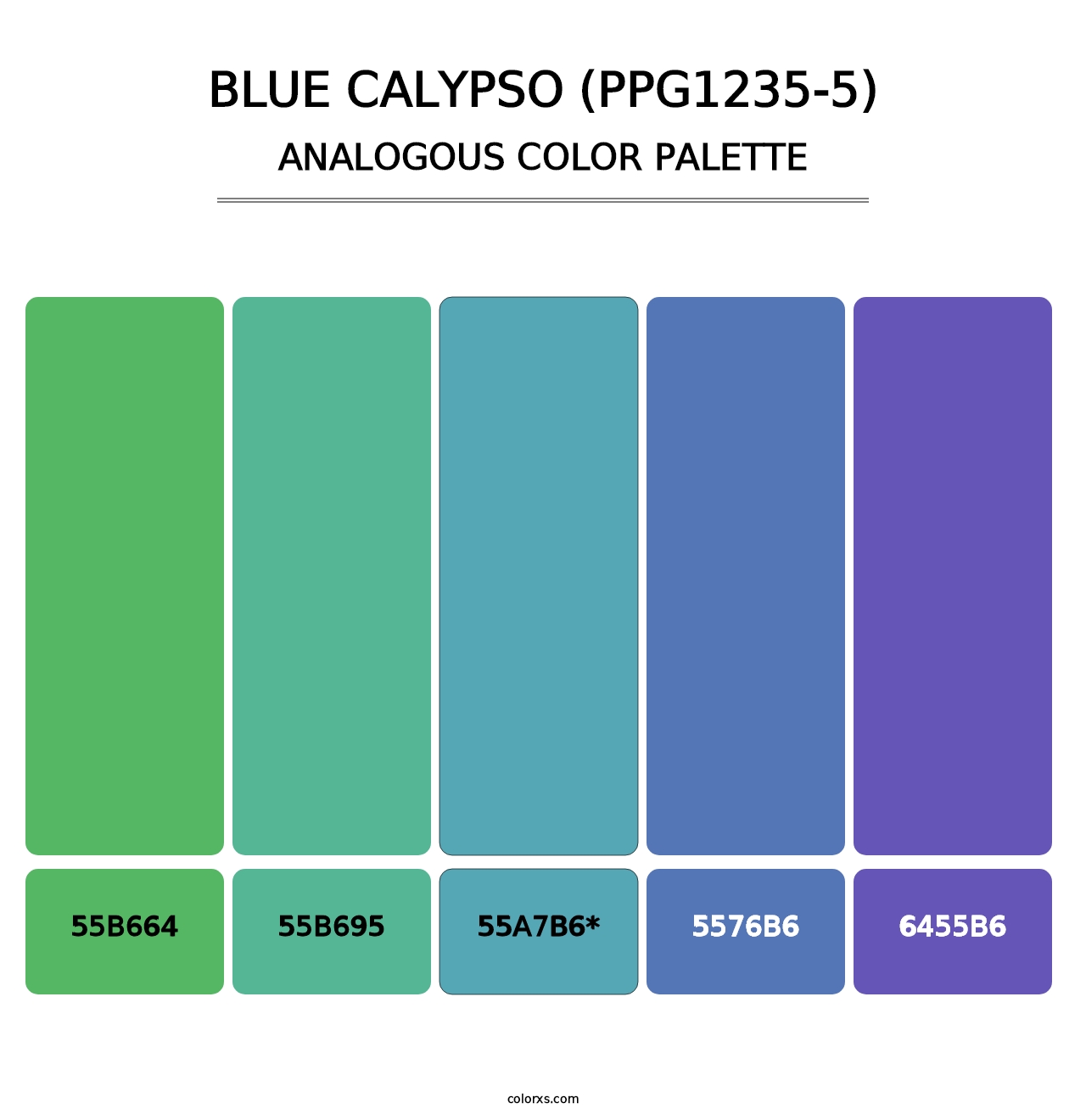 Blue Calypso (PPG1235-5) - Analogous Color Palette