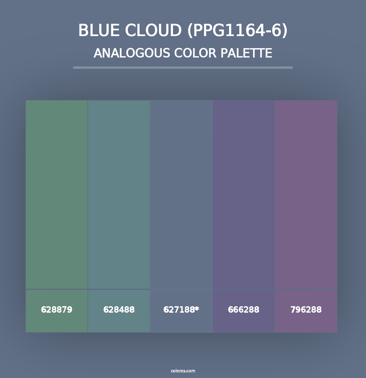 Blue Cloud (PPG1164-6) - Analogous Color Palette