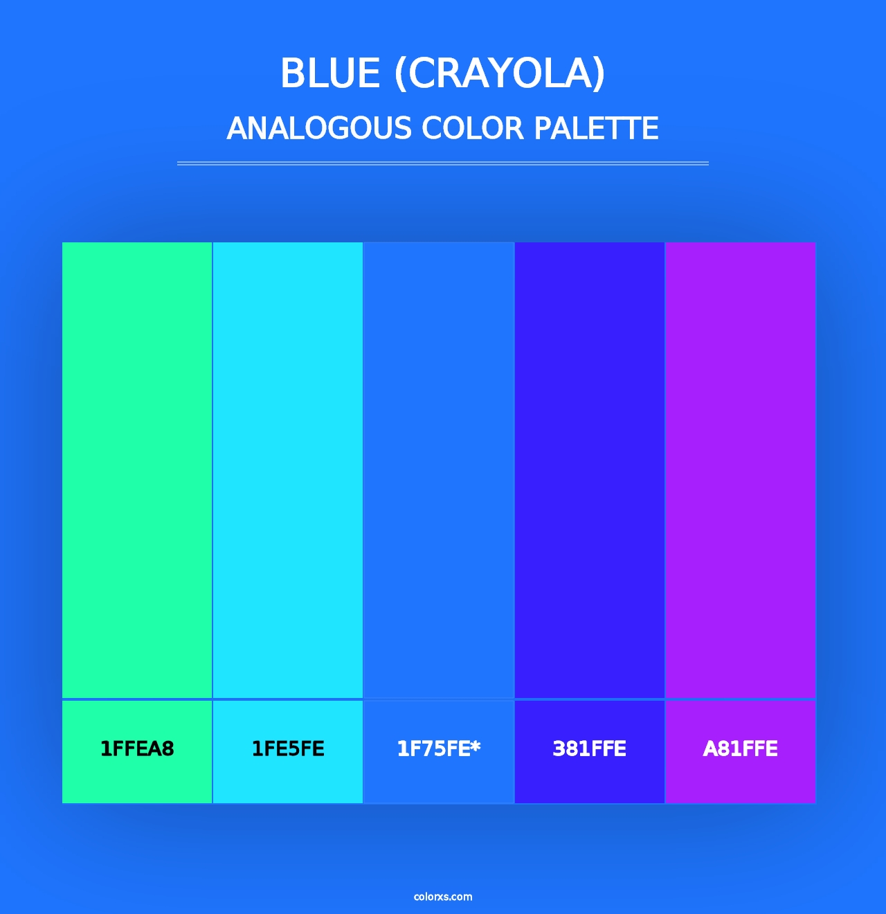 Blue (Crayola) - Analogous Color Palette