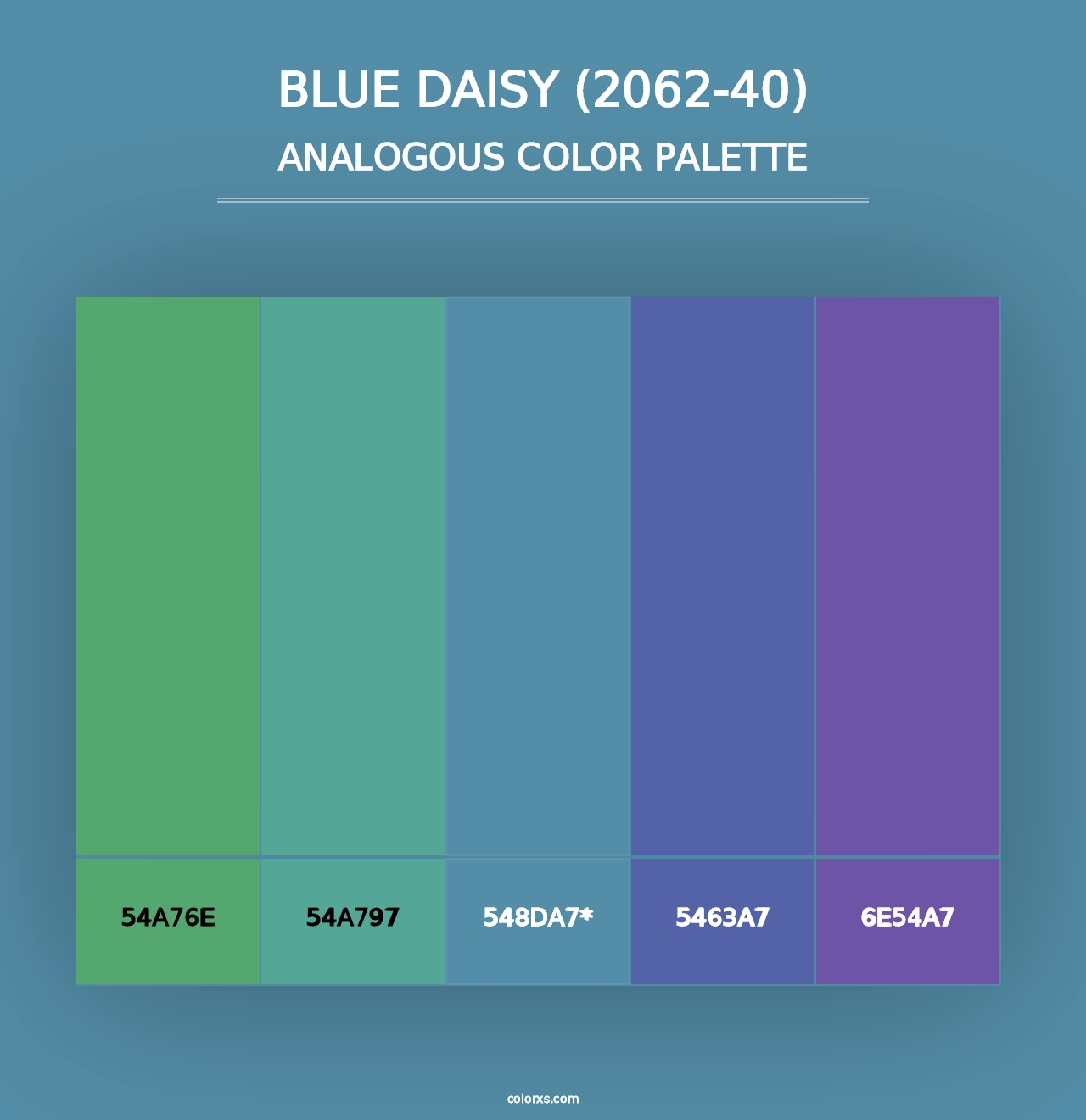 Blue Daisy (2062-40) - Analogous Color Palette