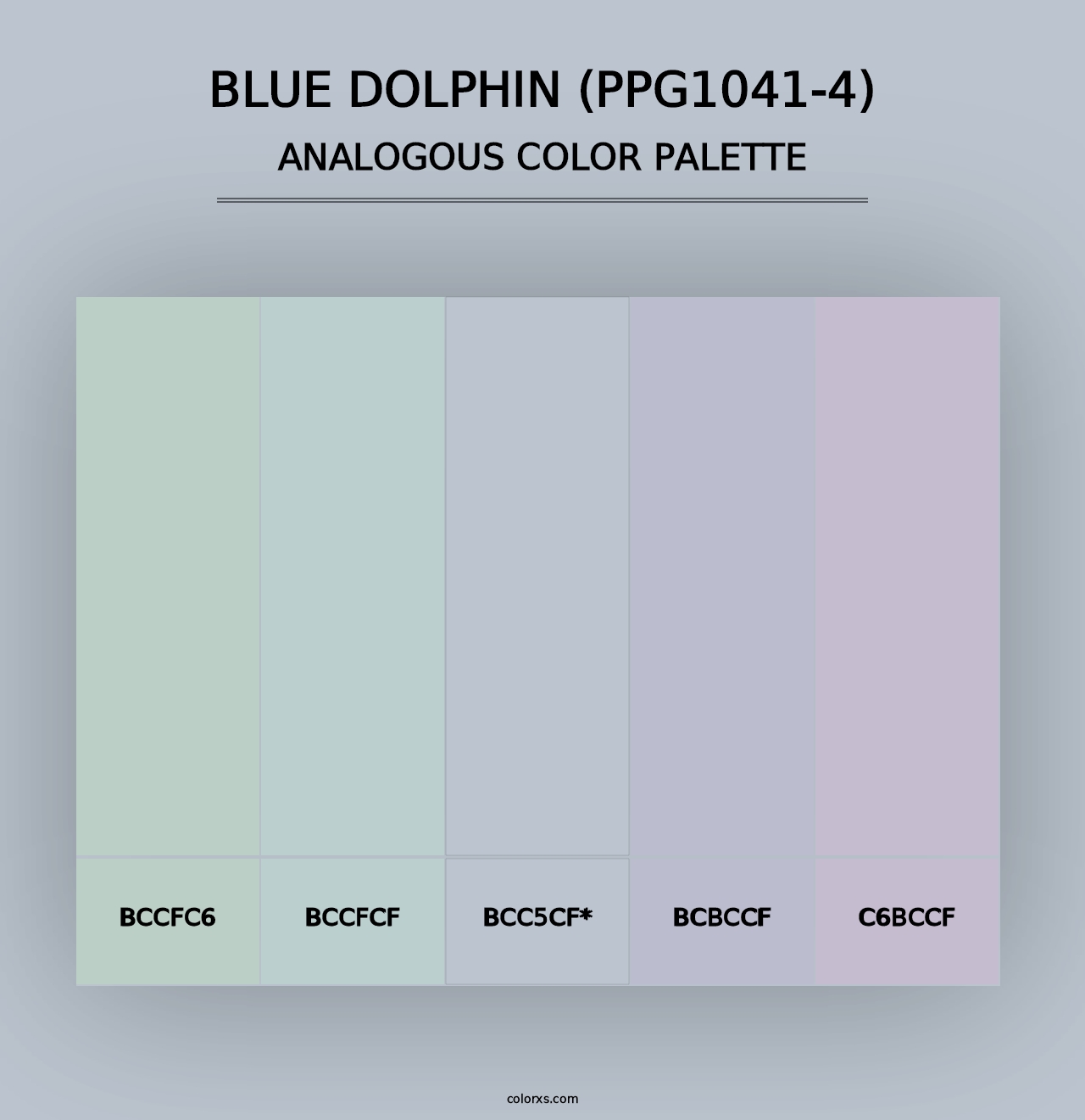 Blue Dolphin (PPG1041-4) - Analogous Color Palette