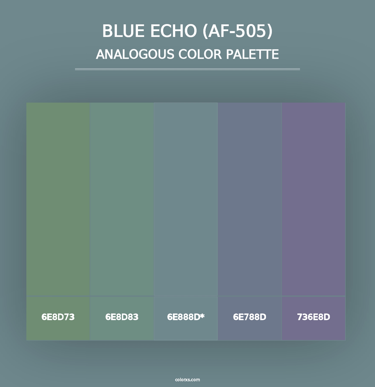 Blue Echo (AF-505) - Analogous Color Palette