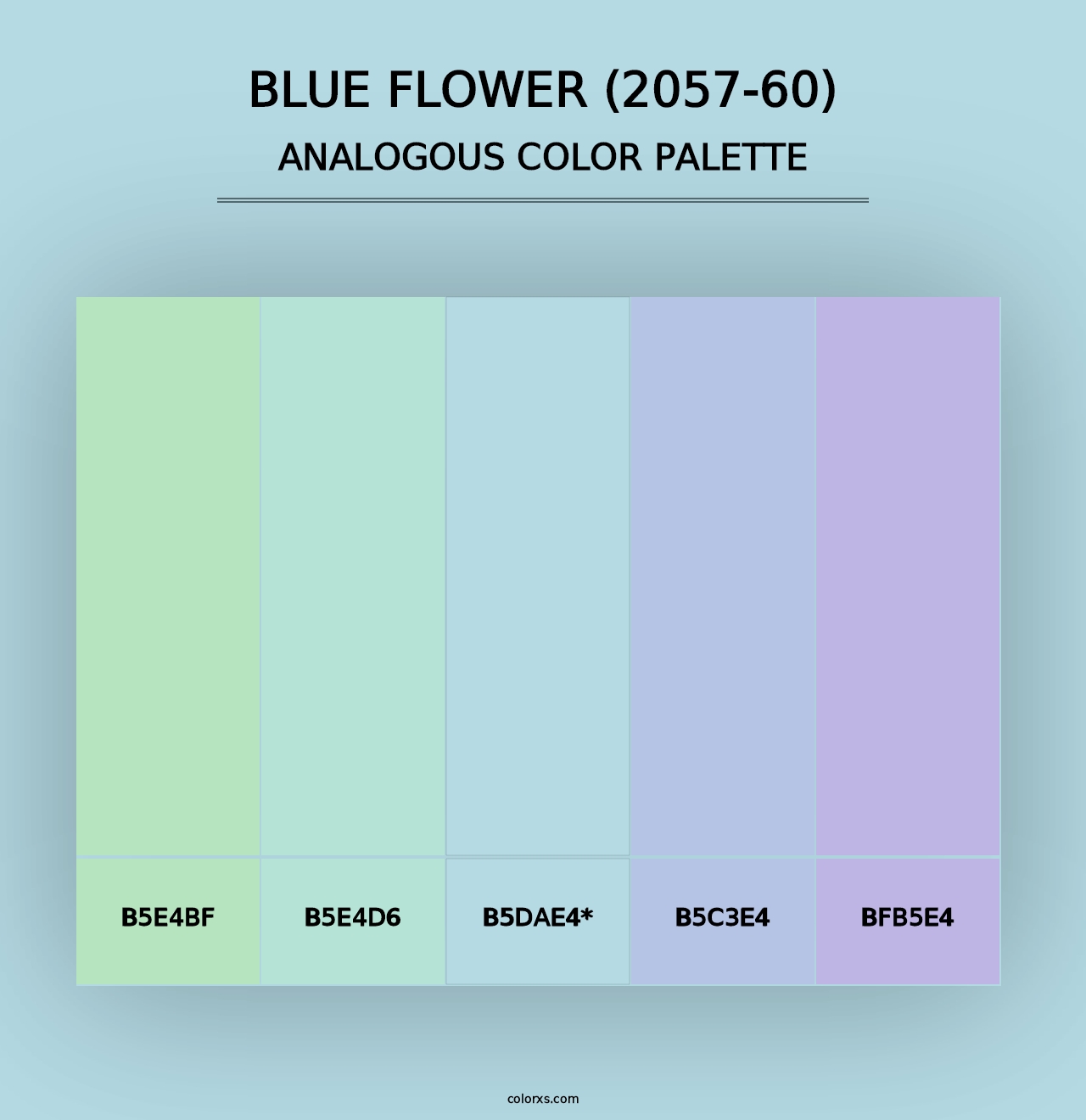 Blue Flower (2057-60) - Analogous Color Palette