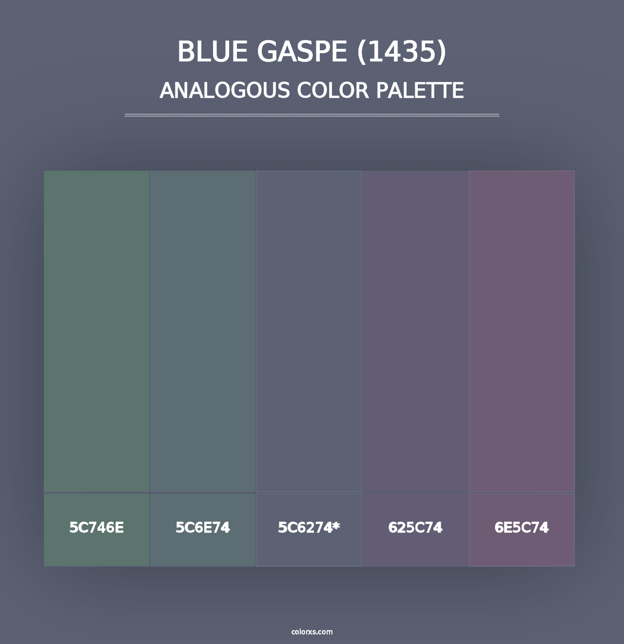 Blue Gaspe (1435) - Analogous Color Palette