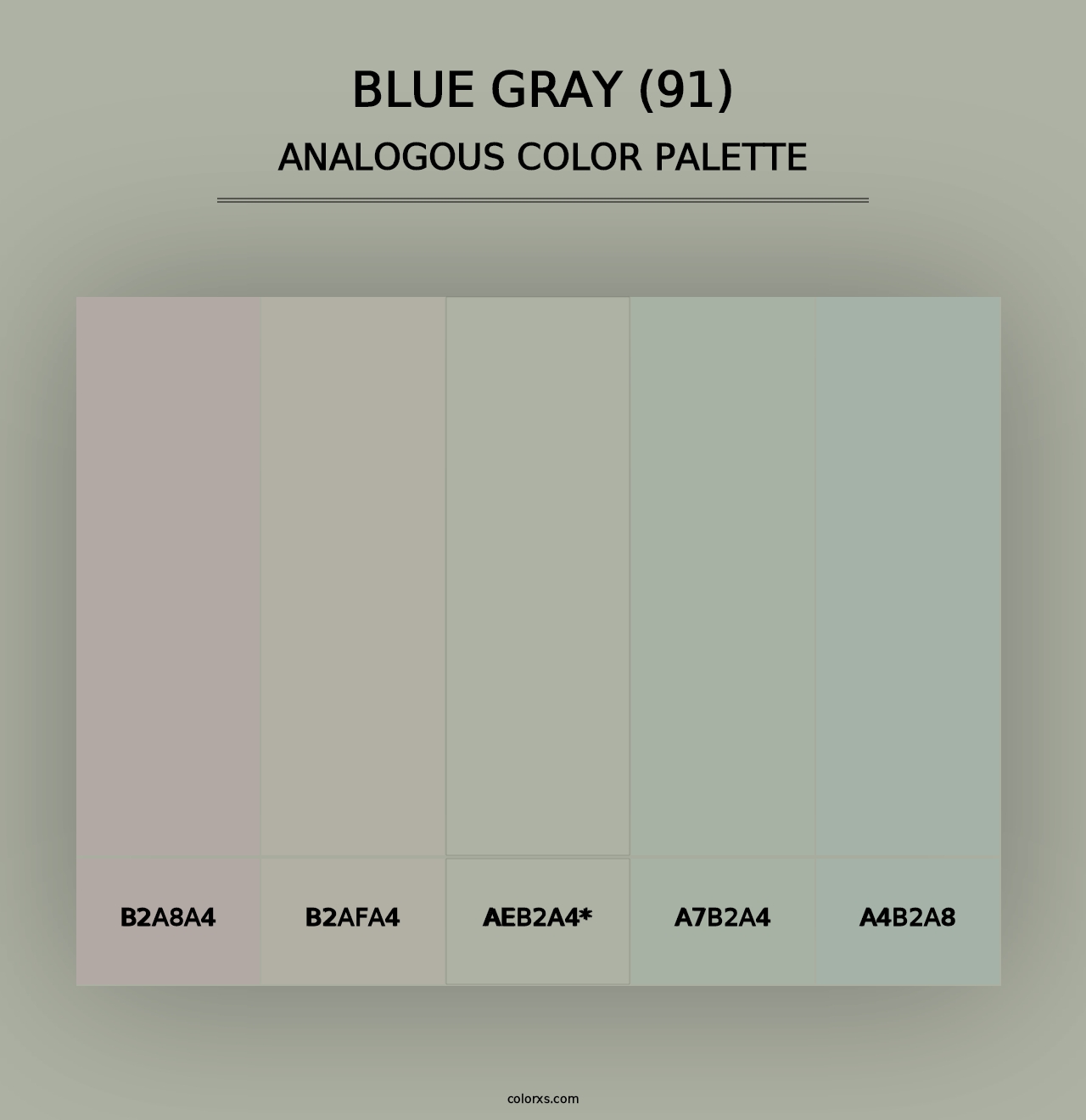 Blue Gray (91) - Analogous Color Palette