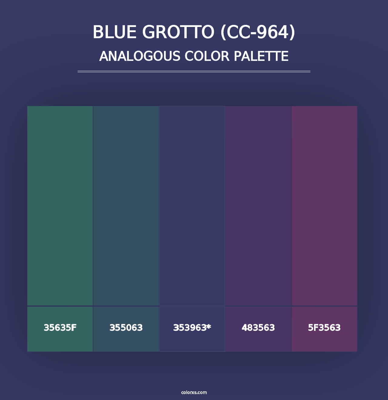 Blue Grotto (CC-964) - Analogous Color Palette