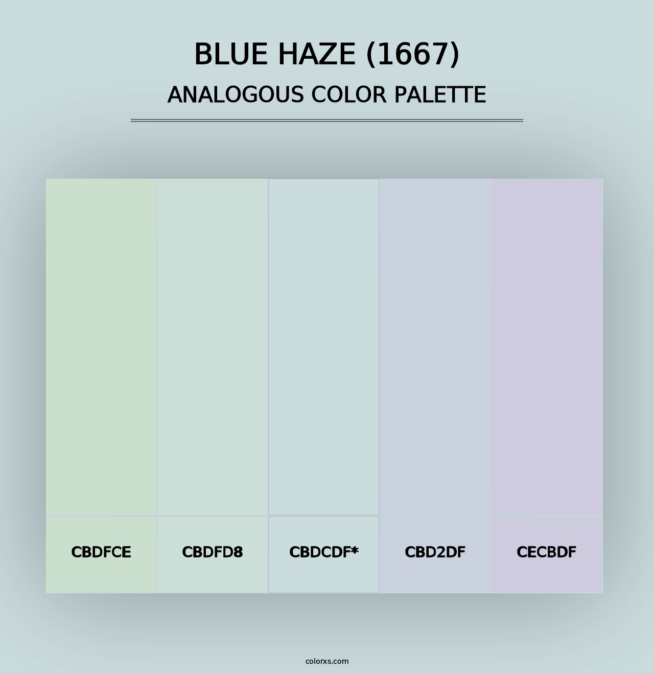 Blue Haze (1667) - Analogous Color Palette