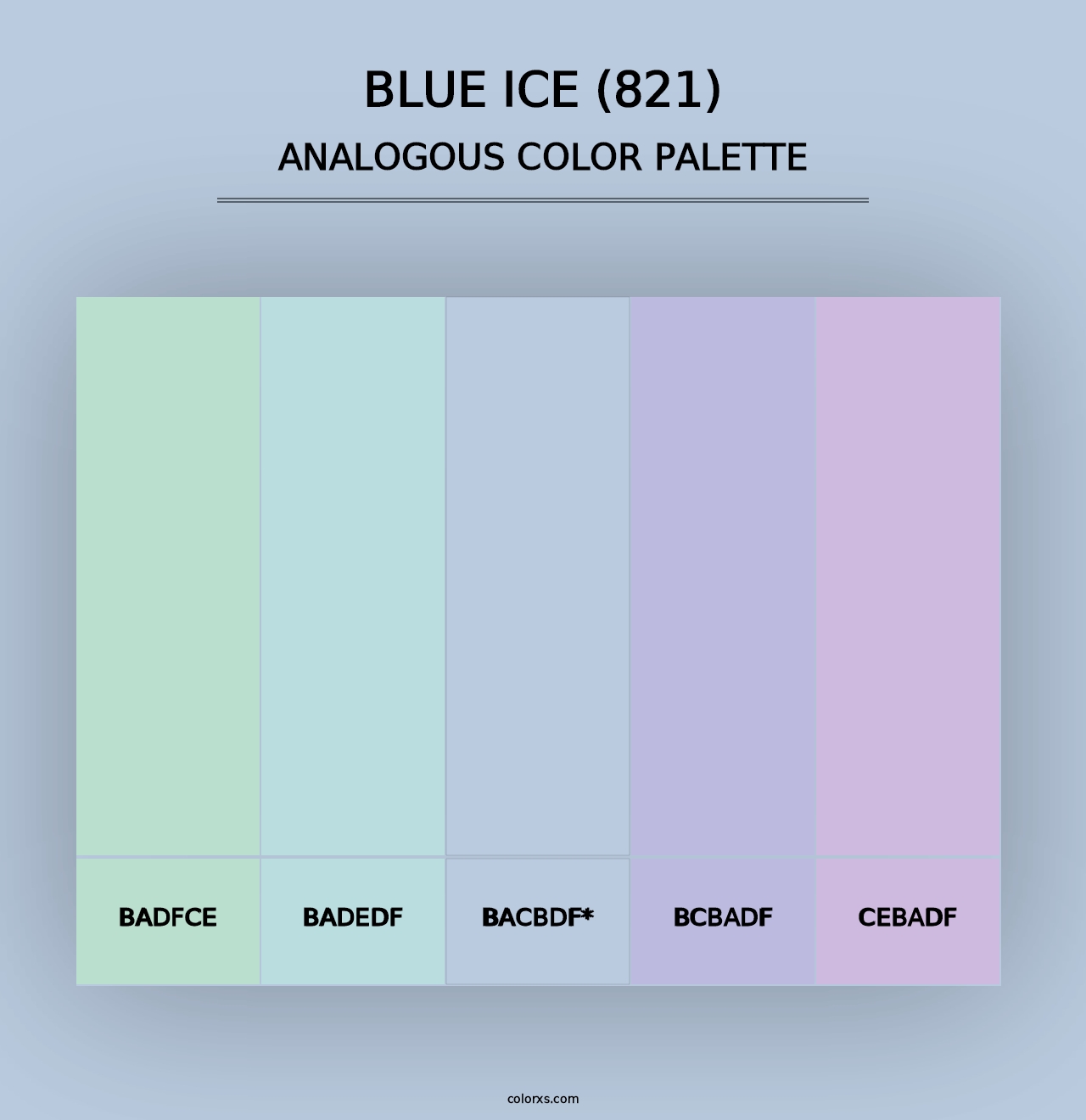 Blue Ice (821) - Analogous Color Palette