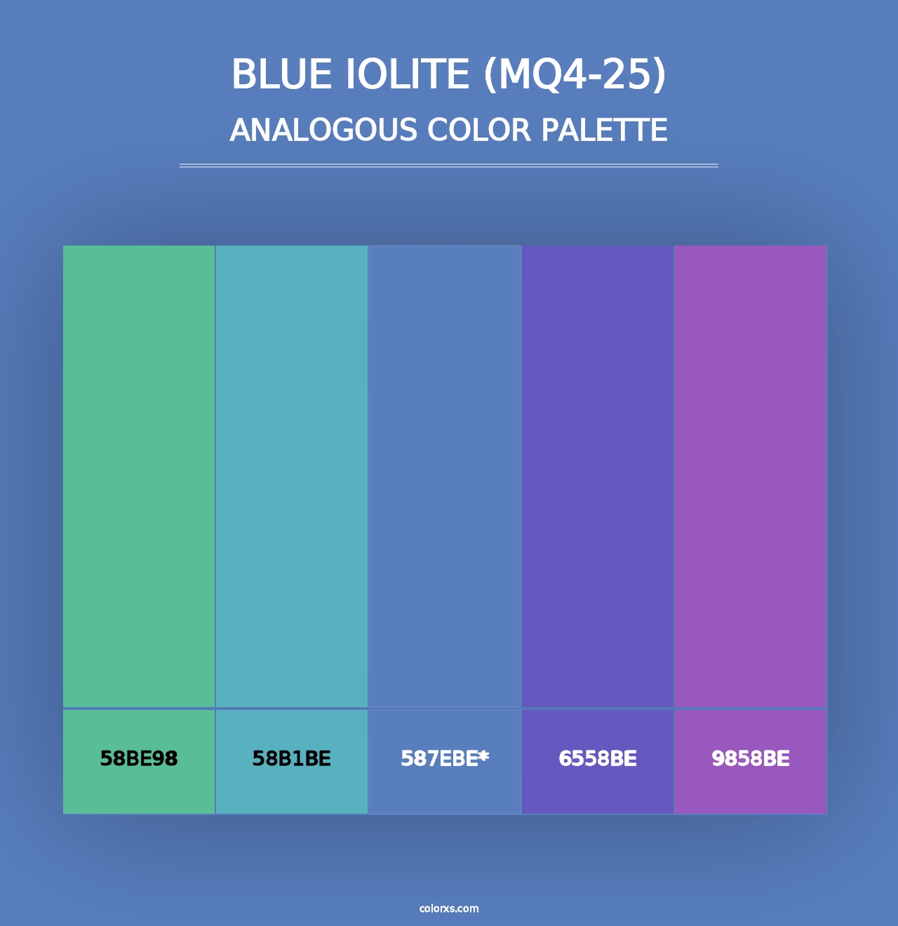 Blue Iolite (MQ4-25) - Analogous Color Palette